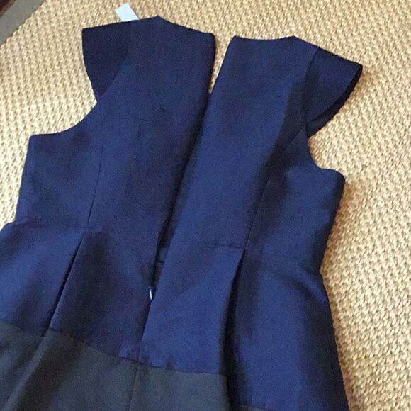 HALSTON EVENING COLLECTION DRESS IN 14 BLUE/BLACK - Picture 14 of 16